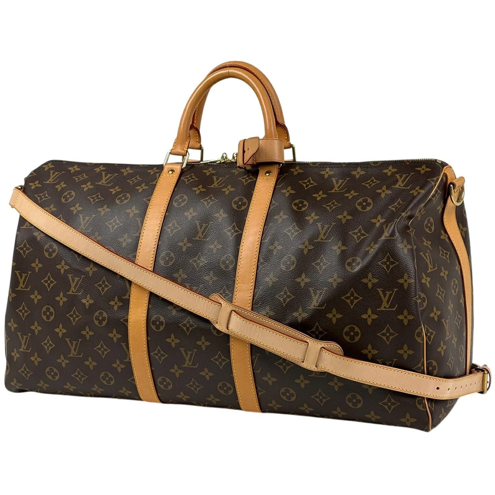 Louis Vuitton Keepall Bandouliere Boston Bag Monogram Brown